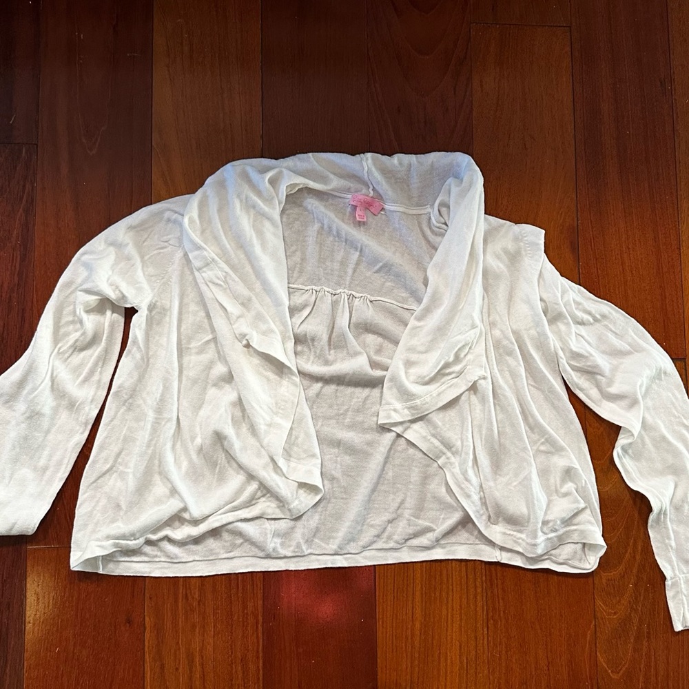 Lilly Pulitzer White lightweight Sweater Size Large